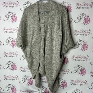 Babaton cardigan Italian mohair blend open front Heather Gray Women's Cardigan